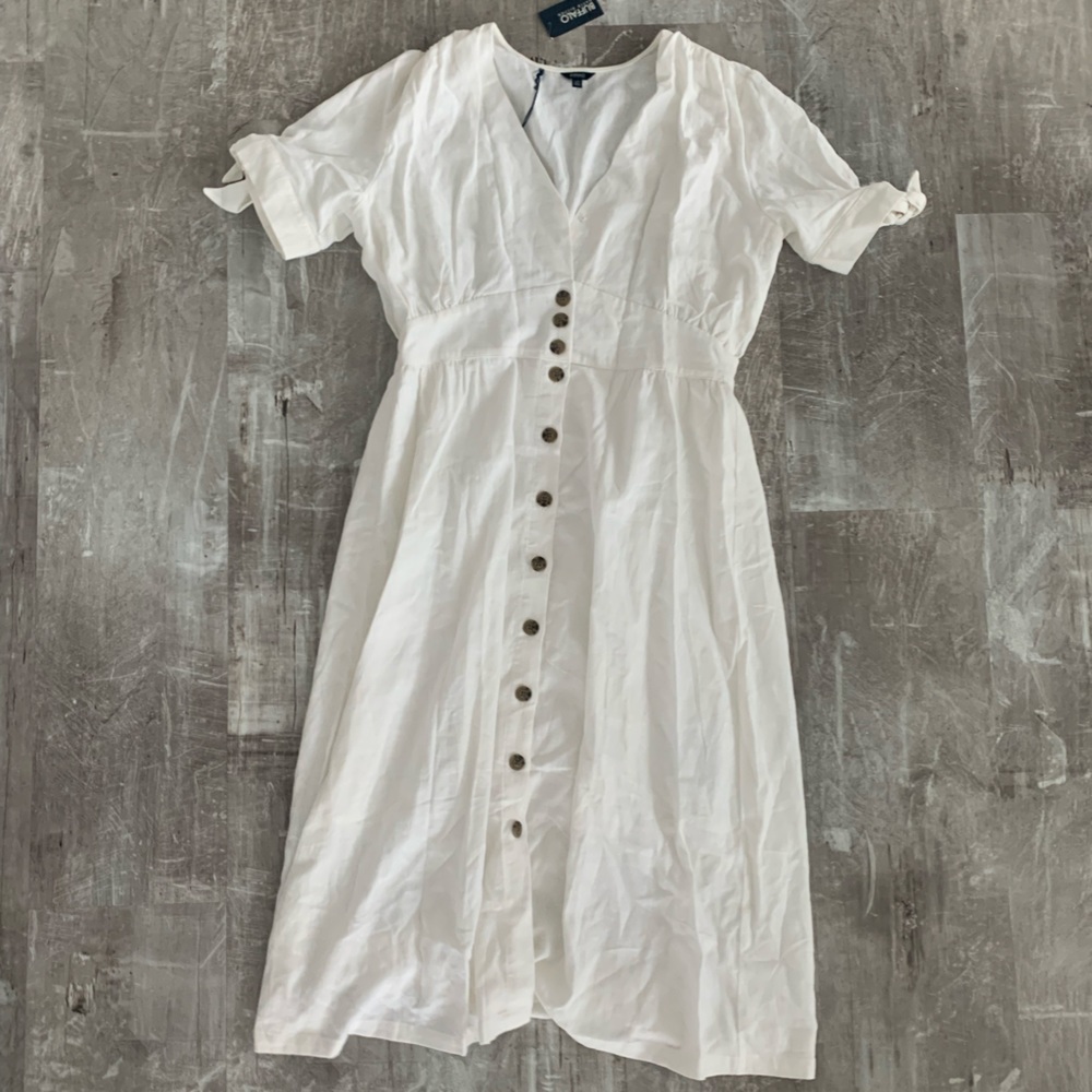 Buffalo David Bitton Mariposa Tie-Accent Sleeve Midi Dress - Picture 4 of 7